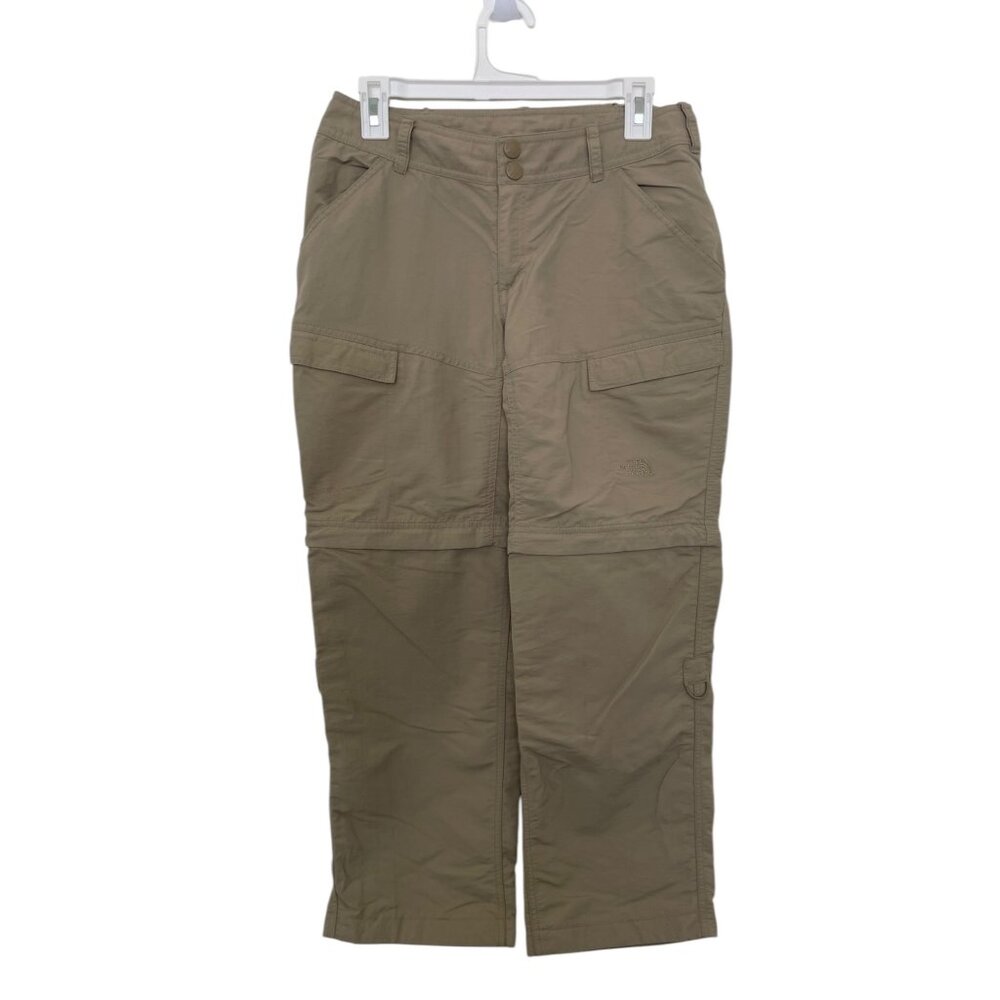The North Face Khaki Convertible Zipper Hiking Active Cargo Pants